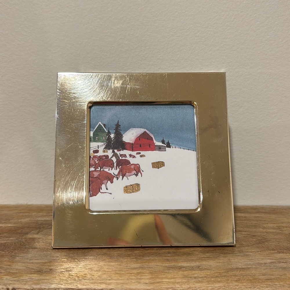 Square frame - silver plated on brass